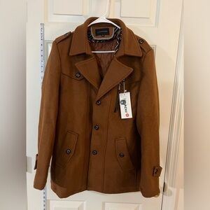 INVACHI Men's Wool Blend Coat, Medium